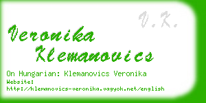 veronika klemanovics business card